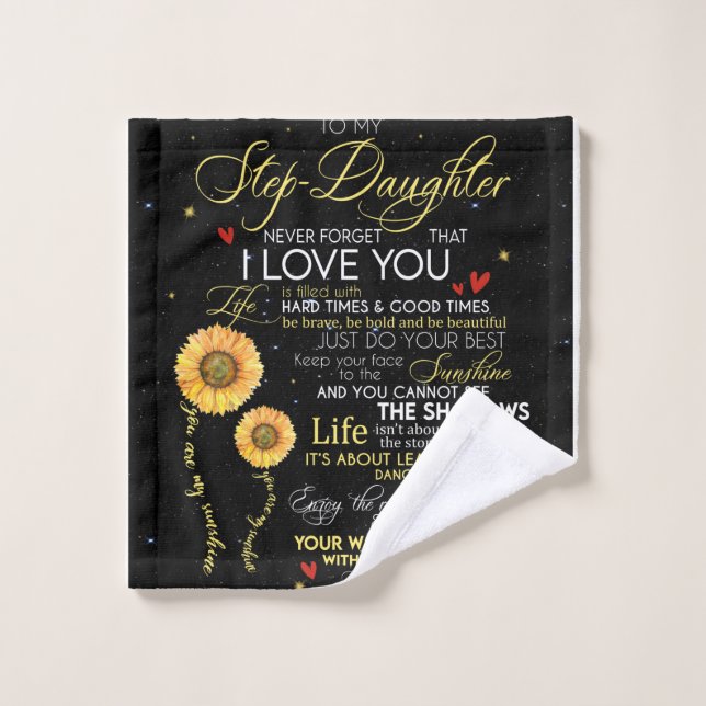 Personalized To My Step-Daughter Blanket Wash Cloth (Wash Cloth)