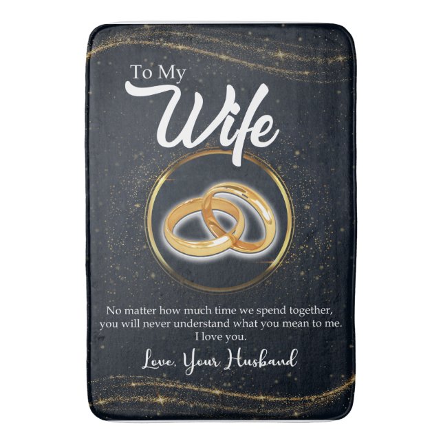 Personalized To My Wife | Couple Valentine Gifts Bath Mat (Front Vertical)