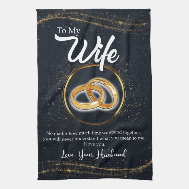 Personalized To My Wife | Couple Valentine Gifts Kitchen Towel (Vertical)