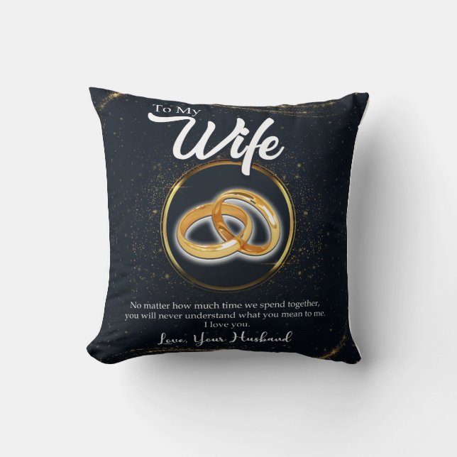 Personalized To My Wife | Couple Valentine Gifts Throw Pillow (Front)
