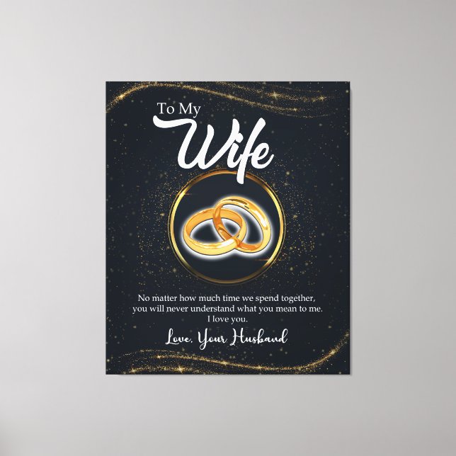 Personalized To My Wife | Gifts For Valentine Canvas Print (Front)