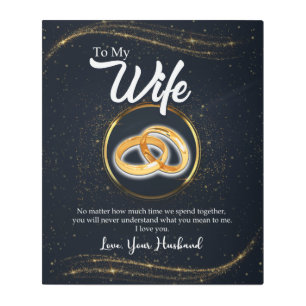 Personalized To My Wife   Gifts For Valentine Metal Print