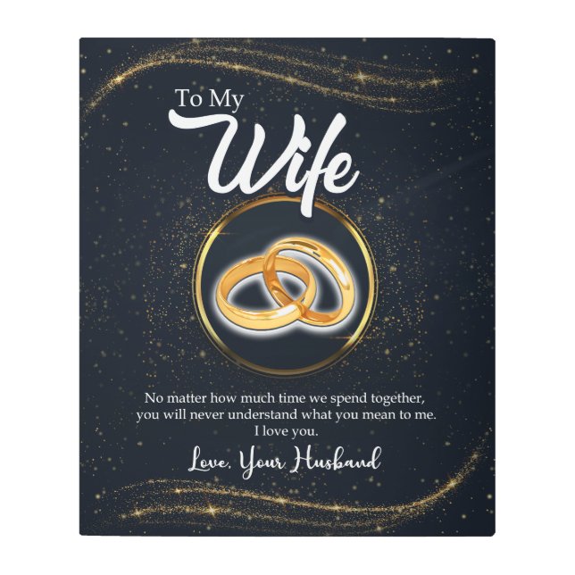 Personalized To My Wife | Gifts For Valentine Metal Print (Front)