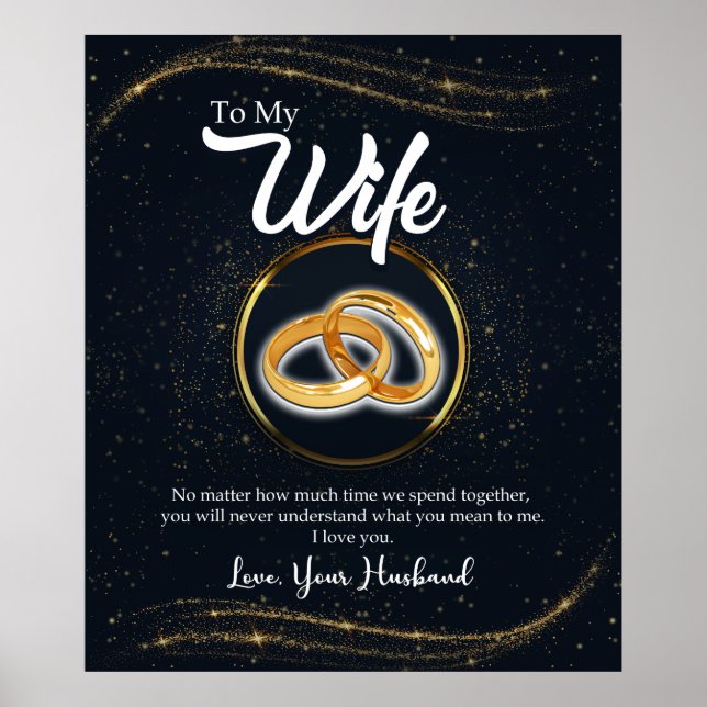 Personalized To My Wife | Gifts For Valentine Poster (Front)