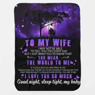 Personalized To My Wife, Letter From Husband Baby Blanket