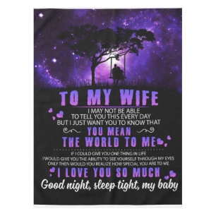 Personalized To My Wife, Letter From Husband Tablecloth