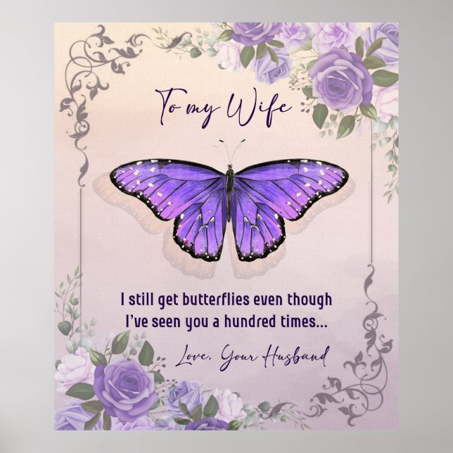 Personalized To My Wife | Love Letter From Husband Poster (Front)