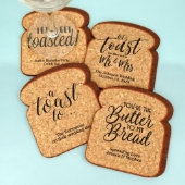 Personalized Toast Shape Cork Coaster (Toast)