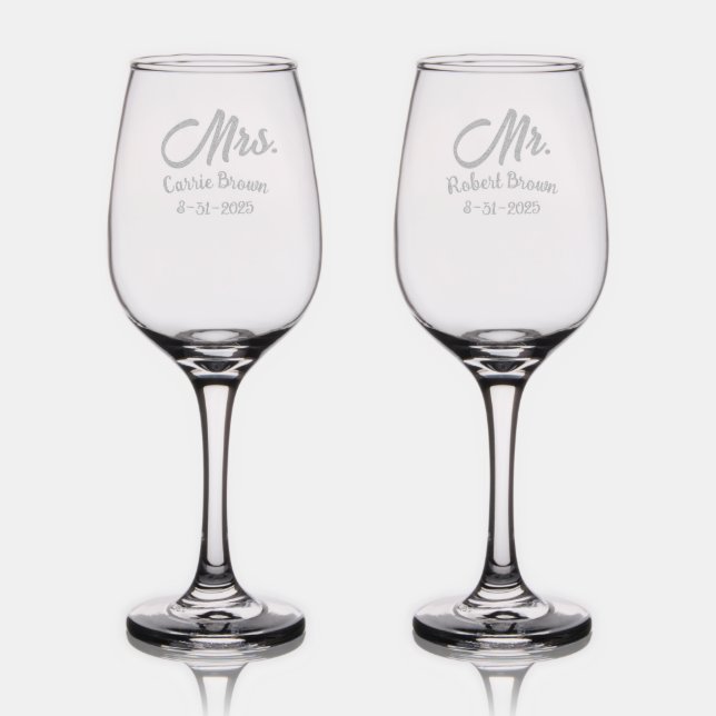 Personalized Toasting Glasses | Wedding Gift (Glassware)