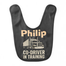 Personalized toddler bib for trucker - semi
