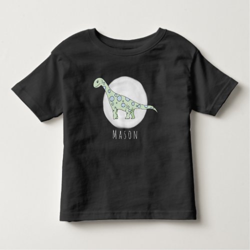 Personalized Toddler Boy Doodle Dinosaur with Name Toddler T_shirt