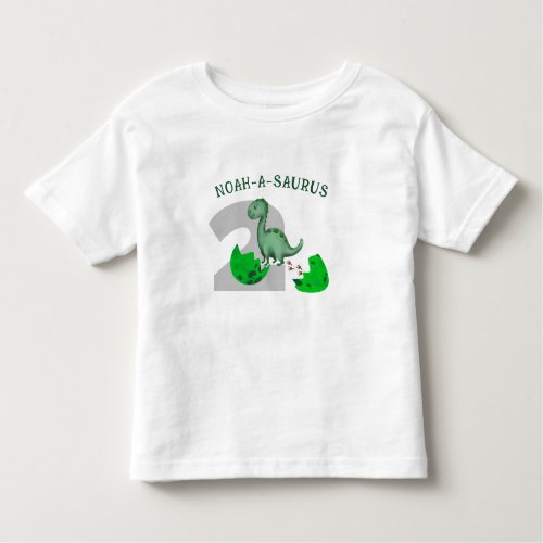 Personalized Toddler kids Dinosaur Birthday Toddler T_shirt
