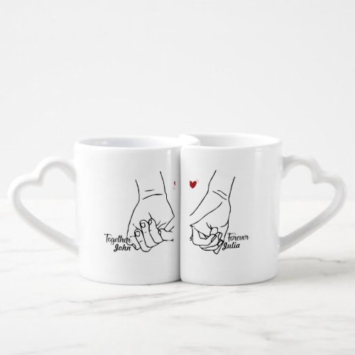 Personalized Together And Forever Couples Coffee M Coffee Mug Set