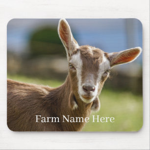 Personalized Toggenburg Dairy Goat Farm Kid Mouse Pad