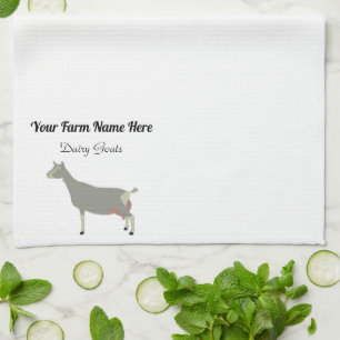 Personalized Toggenburg Dairy Goat Kitchen Towel