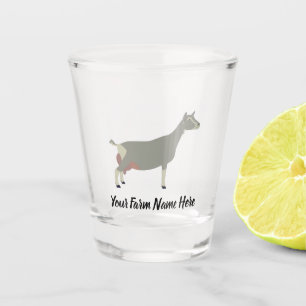 Personalized Toggenburg Dairy Goat Shot Glass