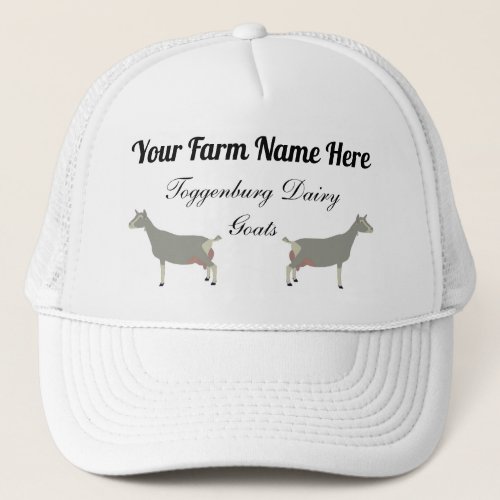 Personalized Toggenburg Dairy Goats Trucker Hat