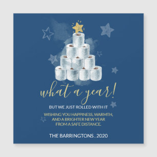 Personalized Toilet Paper Christmas Tree Blue