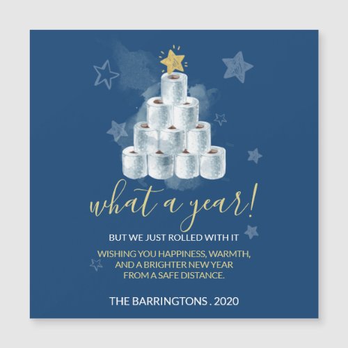 Personalized Toilet Paper Christmas Tree Blue