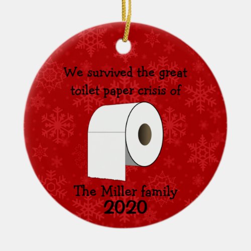 Personalized Toilet Paper Crisis Ornament