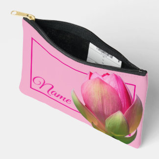 Personalized Toiletry Bag  - Pink Lotus