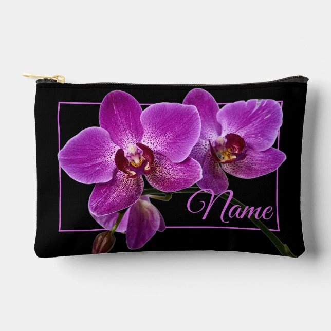 Personalized Toiletry Bag  - Pink Orchid (Front)