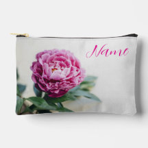Personalized Toiletry Bag  - Pink Peony