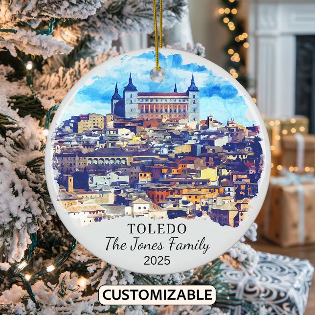 Personalized Toledo Ornament, Spain Ceramic Ornament (Creator Uploaded)