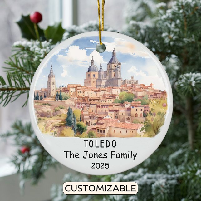 Personalized Toledo Ornament, Spain Ceramic Ornament (Creator Uploaded)