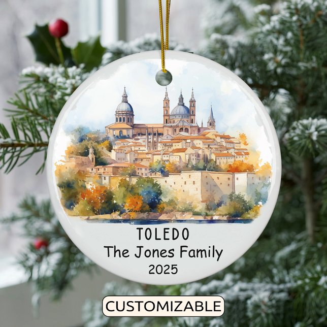 Personalized Toledo Ornament, Spain Ceramic Ornament (Creator Uploaded)