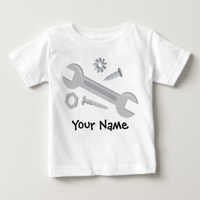 Personalized Tools Wrench Baby Tee Shirt (Front)