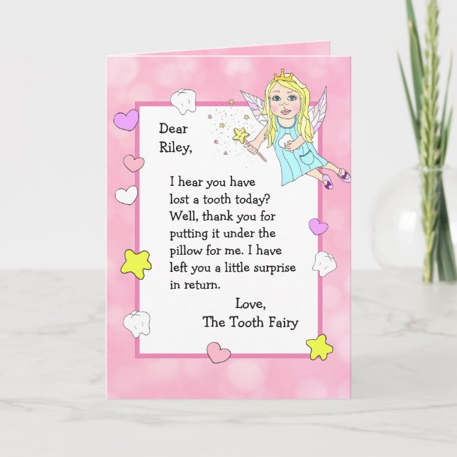 Personalized Tooth Fairy Card (Front)