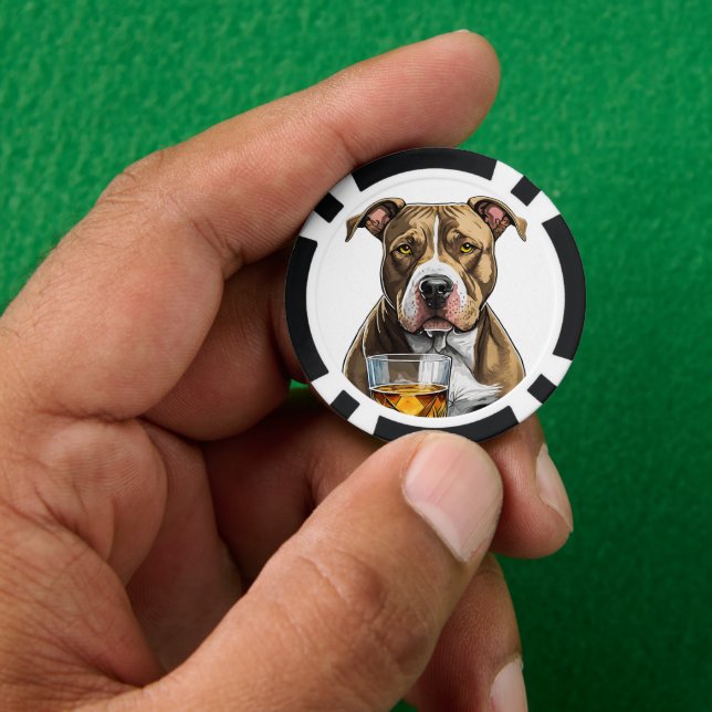 Personalized Top Dog Composite Poker Chips (Hand)