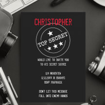 Personalized TOP SECRET Party