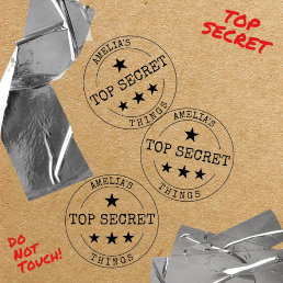 PERSONALIZED TOP SECRET SELF-INKING STAMP