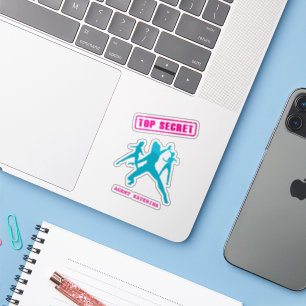 Personalized Top Secret Spy Girls Sticker