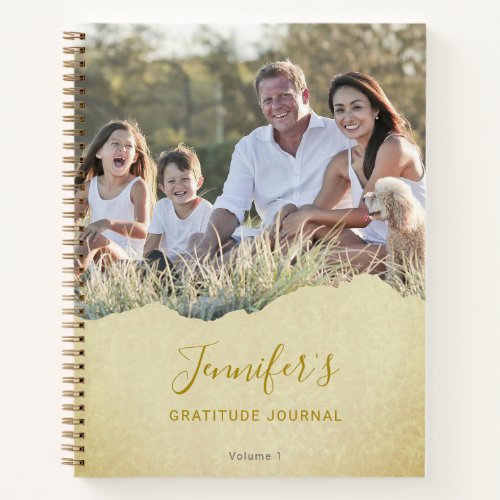 Personalized Torn Photo Gratitude Journal