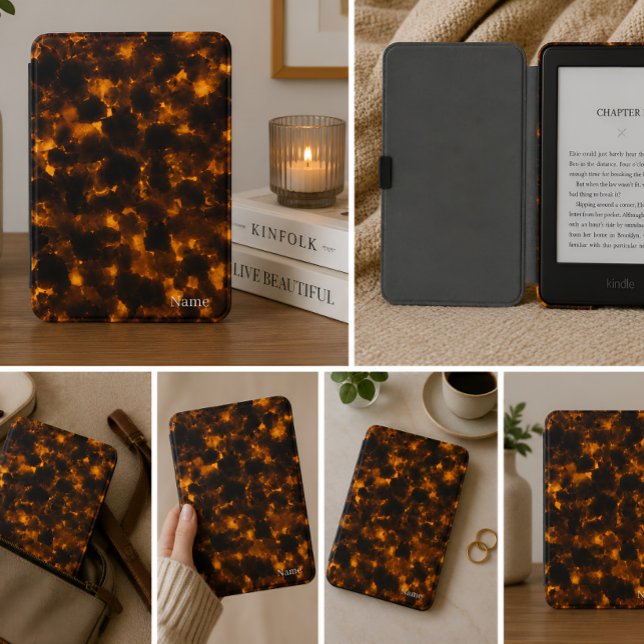 personalized Tortoiseshell Kindle Case with Name (Creator Uploaded)