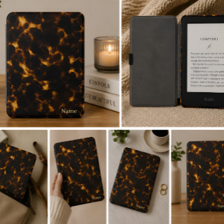 personalized Tortoiseshell Kindle Case with Name