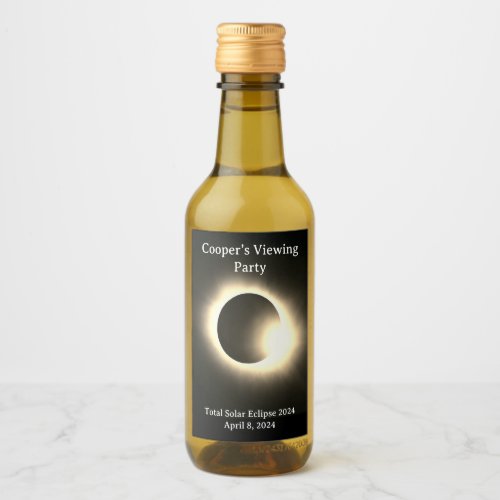 Personalized Total solar eclipse 2024 Wine Label