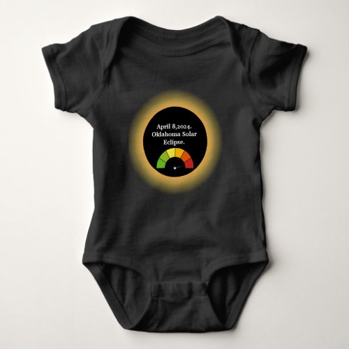 Personalized Total Solar Eclipse Oklahoma Baby Bodysuit