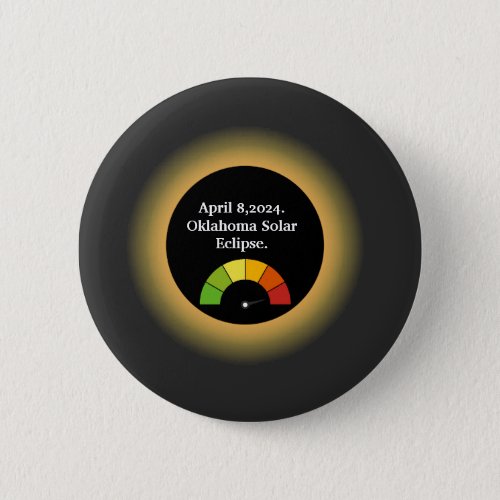 Personalized Total Solar Eclipse Oklahoma Button
