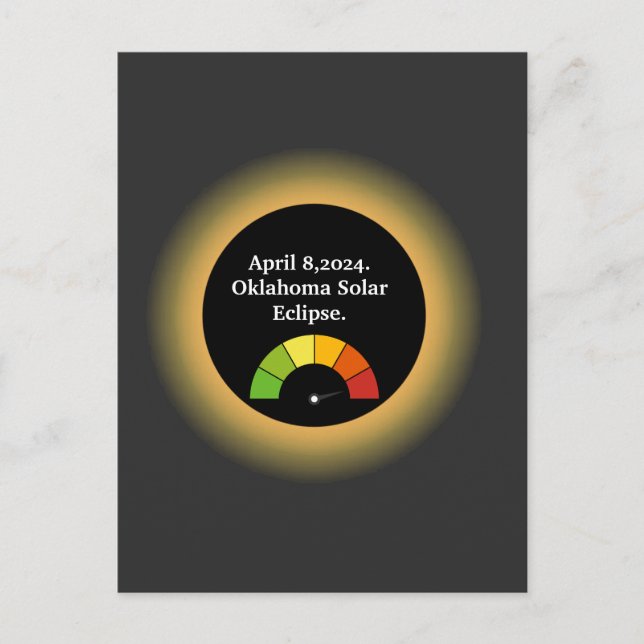 Personalized Total Solar Eclipse Oklahoma Postcard (Front)
