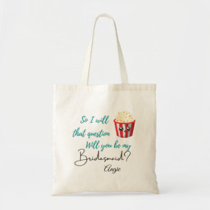 Personalized Tote Bag Bridesmaid Proposal Gift 