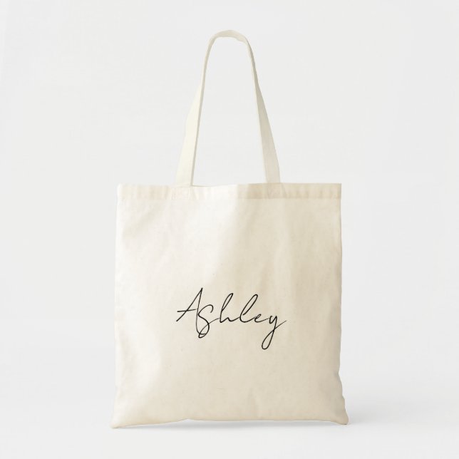 Personalized Tote Bag, Bridesmaid Totes, Name Tote Bag (Front)