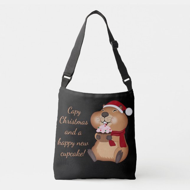 Personalized tote bag featuring a capybara (Front)