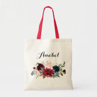 Personalized Tote Bag. Floral Tote Bag. Bridesmaid