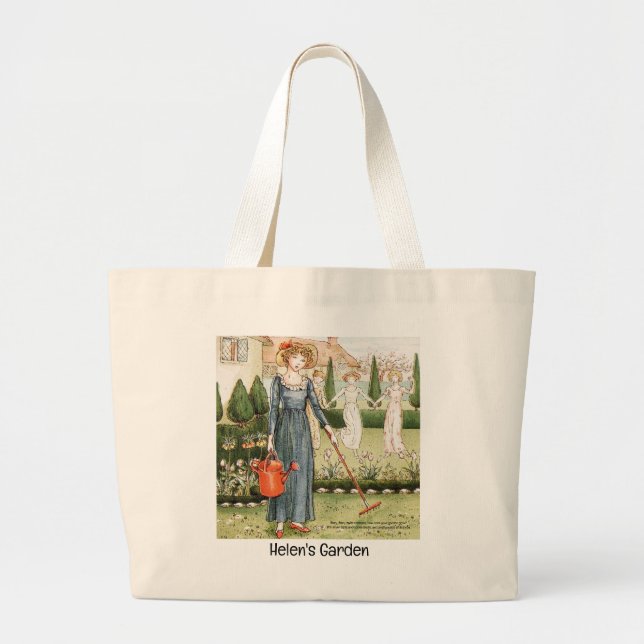 Personalized Tote Bag "Mary Mary Quite Contrary" (Front)