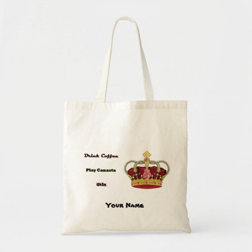 Personalized tote Canasta Queen
