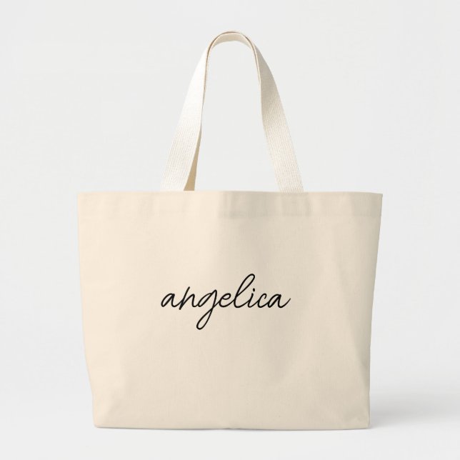 Personalized Tote Gift Bags, Bridesmaid Beach Tote (Front)